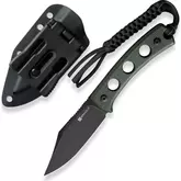 Нож фиксированный туристический Sencut Waxahachie, (9.4 см) 9Cr18MoV / Micarta темно-зеленый — Photo 6