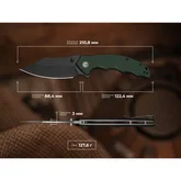 Нож складной туристический Civivi Pentad (8.8 см) Nitro-V / G10 бирюзово-зеленый — Photo 29