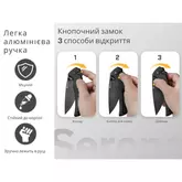 Ніж складаний туристичний Sencut Serene, (8.8 см) D2 / Aluminum чорний — Photo 18