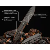 Ніж складаний туристичний Weknife Breach (9.8 см) Bohler M390 / Titanium вугільно-сірий — Photo 24