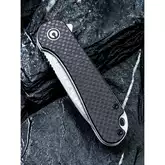 Ніж складаний кишеньковий Civivi Elementum, (7.5 см) Damascus / Carbon Fiber &amp; G10 — Photo 25