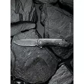 Ніж складаний кишеньковий Civivi Elementum, (7.5 см) Damascus / Carbon Fiber сірий — Photo 31