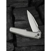 Нож складной туристический Weknife Dressytak (8.6 см) Bohler M390 / Titanium серый — Photo 23