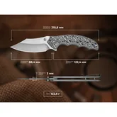 Ніж складаний туристичний Civivi Pentad (8.8 см) Nitro-V / Micarta чорний/білий — Photo 29