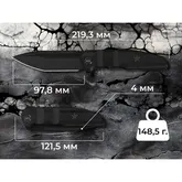Ніж складаний туристичний Weknife Breach (9.8 см) Bohler M390 / Titanium чорний — Photo 25