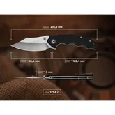 Нож складной туристический Civivi Pentad (8.8 см) Nitro-V / G10 черный — Photo 29