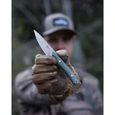 Нож фиксированный карманный Civivi High Grass Field Knife (7,4 см) 14C28N / Micarta зеленый с чехлом — Photo 27