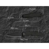 Ніж складаний туристичний Weknife Dressytak (8.6 см) Bohler M390 / Titanium чорний — Photo 27
