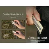 Ніж складаний туристичний Civivi Merit, (8.3 см) Damascus / G10 сірий — Photo 24