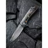 Ніж складаний кишеньковий Civivi Elementum, (7.5 см) Damascus / Carbon Fiber чорний — Photo 24
