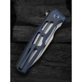 Нож складной туристический Weknife Dressytak (8.6 см) Bohler M390 / Titanium синий — Photo 24
