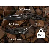 Нож складной туристический Weknife Arrakis (8.8 см) Vanax / Titanium черный — Photo 27