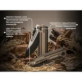 Ніж складаний туристичний Weknife Reveille (9.7 см) Bohler M390 / Titanium бронзовий — Photo 24