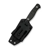 Нож фиксированный туристический Weknife Notchline, (8.7 см) CPM S35VN / Carbon Fiber черный с чехлом — Photo 21