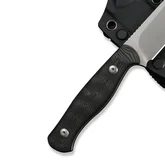 Нож фиксированный туристический Weknife Notchline, (8.7 см) CPM S35VN / Carbon Fiber черный с чехлом — Photo 19