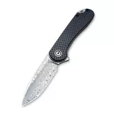 Ніж складаний кишеньковий Civivi Elementum, (7.5 см) Damascus / Carbon Fiber &amp; G10 — Photo 15