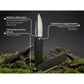 Ніж складаний туристичний Weknife Hull (9.9 см) Bohler M390 / Titanium чорний — Photo 24
