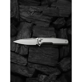 Нож складной туристический Weknife Dressytak (8.6 см) Bohler M390 / Titanium серый — Photo 22