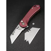 Ніж трапеція складаний кишеньковий Civivi Elementum Utility, (5.8 см) 6Cr13 / Aluminum червоний — Photo 38