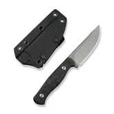 Нож фиксированный туристический Weknife Notchline, (8.7 см) CPM S35VN / Carbon Fiber черный с чехлом — Photo 18