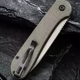 Ніж складаний туристичний Civivi Elementum Pocket, (8.9 см) 14C28N / Micarta сірий — Photo 14