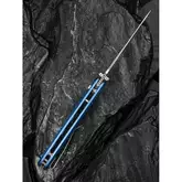 Ніж складаний туристичний Civivi Hyperpulse, (8.9 см) 14C28N / Aluminum синій — Photo 33