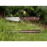 Нож фиксированный карманный Civivi High Grass Field Knife (7,4 см) 14C28N / Wood дерево с чехлом — Photo 28