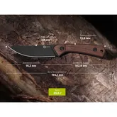 Нож фиксированный туристический Civivi Carveth (9,1 см) AEB-L / Wood дерево с чехлом — Photo 32