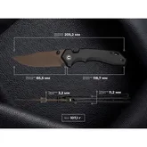 Ніж складаний туристичний Civivi Elite Brova, (8.7 см) CPM S35VN / Aluminum чорний — Photo 22
