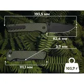 Нож складной туристический Civivi Iron Tide (8.2 см) 14C28N / Aluminum зеленый — Photo 29