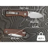 Ніж складаний кишеньковий Civivi Baby Banter Slip Joint (6 см) Nitro-V / Wood натуральний — Photo 31