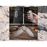 Ніж складаний туристичний Weknife Bogey (9.3 см) Bohler M390 / Titanium сірий — Photo 24