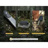 Нож фиксированный туристический Weknife Notchline, (8.7 см) CPM S35VN / Carbon Fiber черный с чехлом — Photo 26