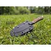 Нож фиксированный карманный Civivi High Grass Field Knife (7,4 см) 14C28N / Wood дерево с чехлом — Photo 29