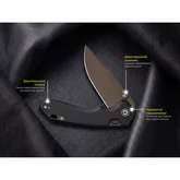 Ніж складаний туристичний Civivi Elite Brova, (8.7 см) CPM S35VN / Aluminum чорний — Photo 23
