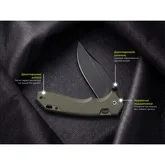 Ніж складаний туристичний Civivi Elite Brova, (8.7 см) CPM S35VN / Aluminum зелений — Photo 23