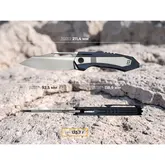 Нож складной туристический Weknife Bogey (9.3 см) Bohler M390 / Titanium синий — Photo 25
