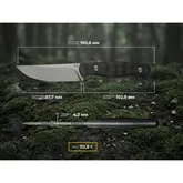 Нож фиксированный туристический Weknife Notchline, (8.7 см) CPM S35VN / Carbon Fiber черный с чехлом — Photo 27