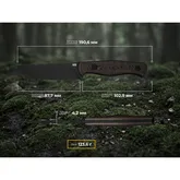Нож фиксированный туристический Weknife Notchline, (8.7 см) CPM S35VN / Carbon Fiber медный с чехлом — Photo 27