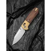 Нож складной карманный Civivi Yonder Clip Point (7.3 см) 14C28N / Wood and Brass натуральный — Photo 20