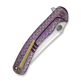 Ніж складаний туристичний Weknife Dracarys, (9.1 см) Böhler M390 / титан 6AL4V фіолетовий/золотий — Photo 14